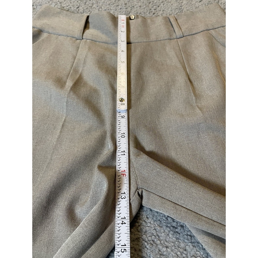 Wide Leg Dress Pants Sz M Beige Ultra High Rise Career Party Classic - Picture 5 of 10